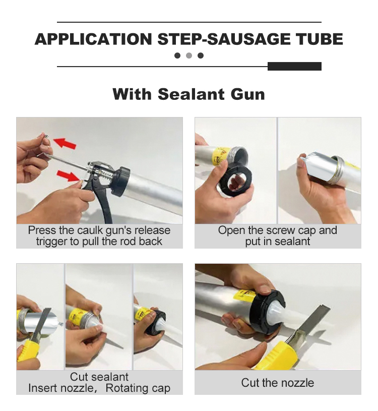 Xinminghe 7700 Well-Rounded Weather-Resistant Silicone Caulk Sealant Adhesive Sausage Package