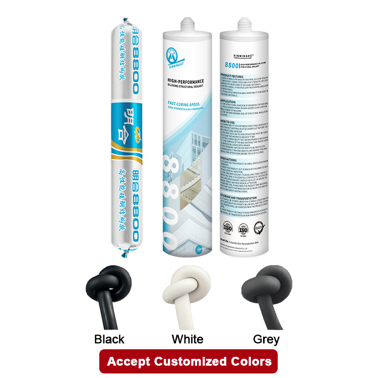 Xinminghe 8800 High-performance Silicone Structural Caulk Sealant Adhesive Cartridge Package