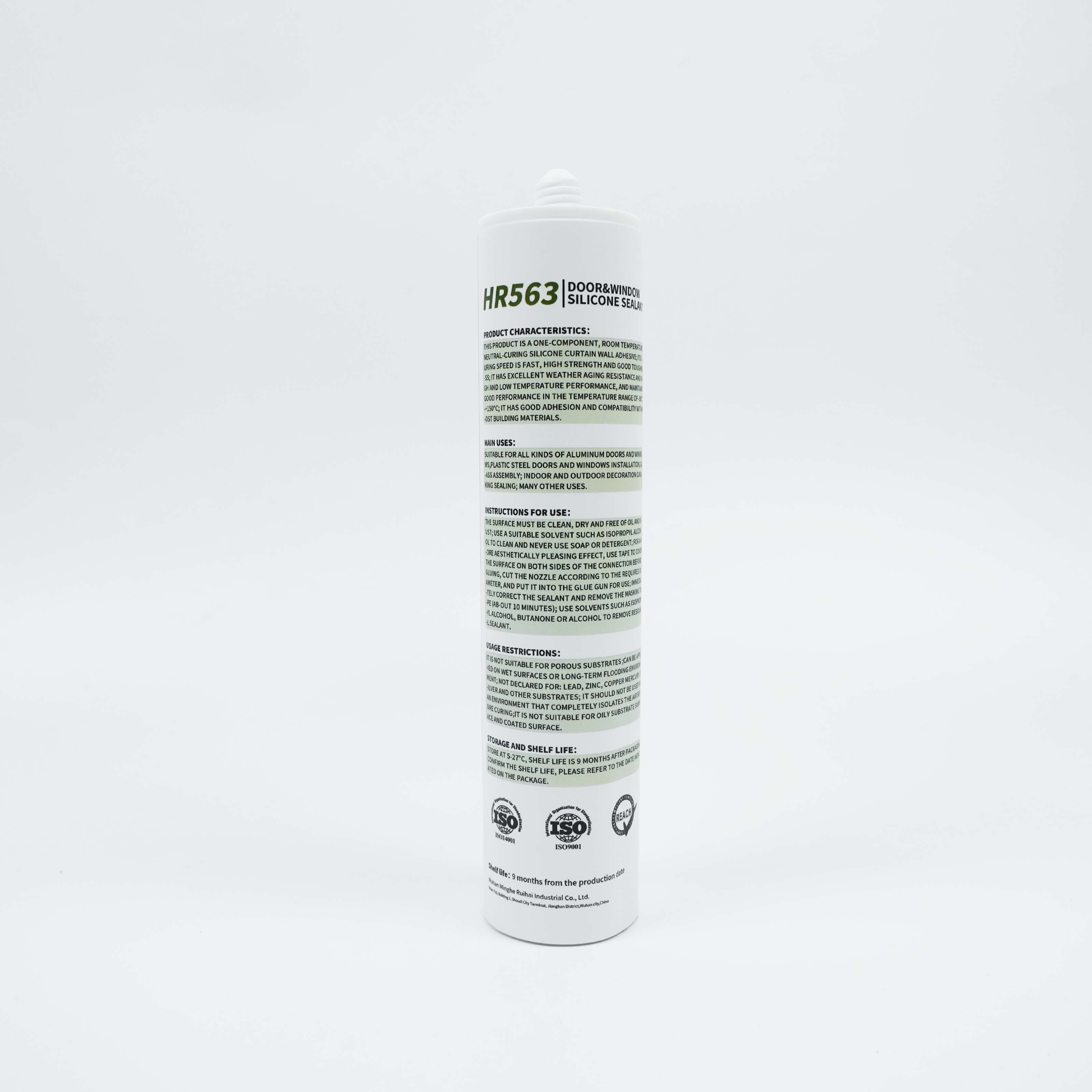 HR563 Neutral Silicone Sealant for windows & doors Cartridge Package