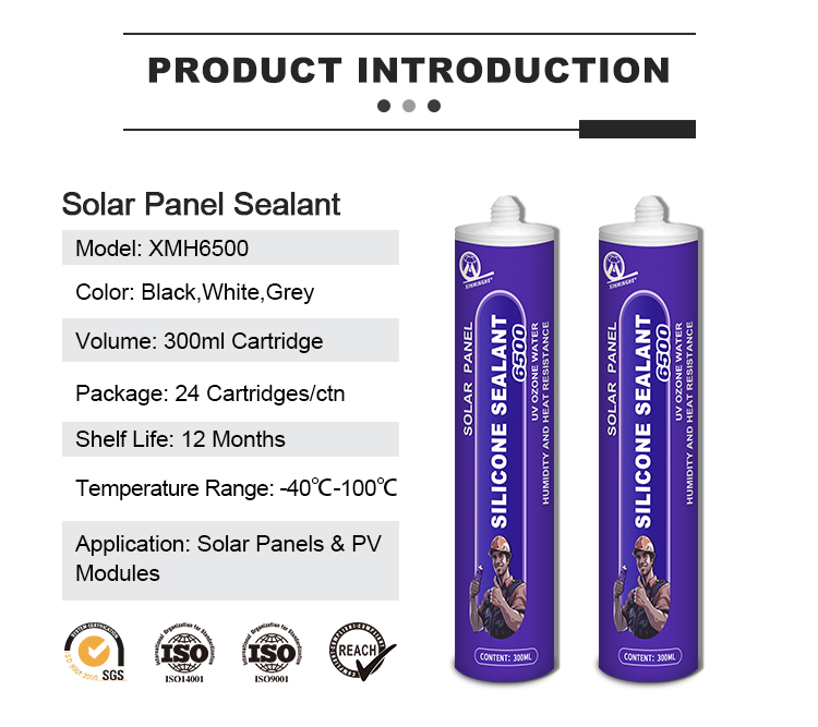 XMH 6500 Neutral Silicone Sealant for Solar Panel Cartridge Package