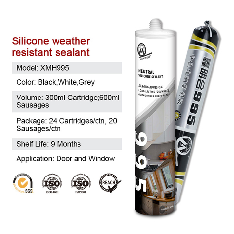 Xinminghe 995 Waterproof Neutral Roof Silicone Sealant Adhesive Sausage Package 750g