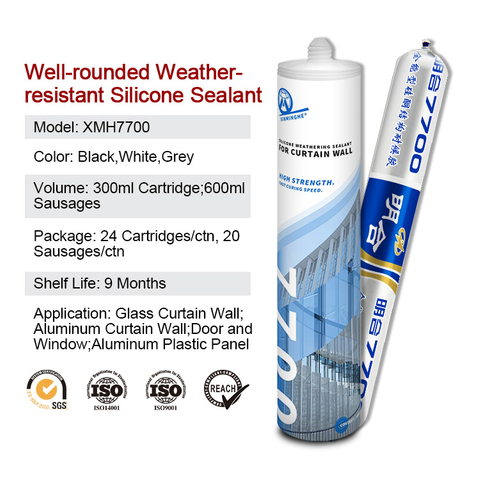 Xinminghe 7700 Well-Rounded Weather-Resistant Silicone Caulk Sealant Adhesive Sausage Package